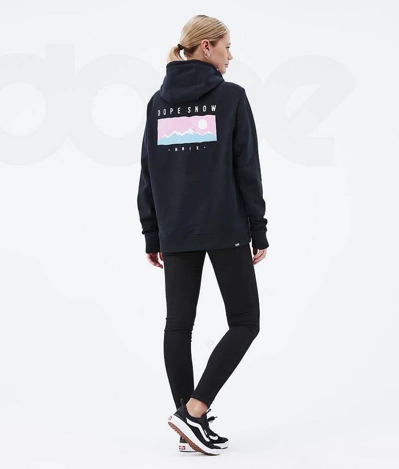 Black Women's Dope Common W Hoodies | India_D2110