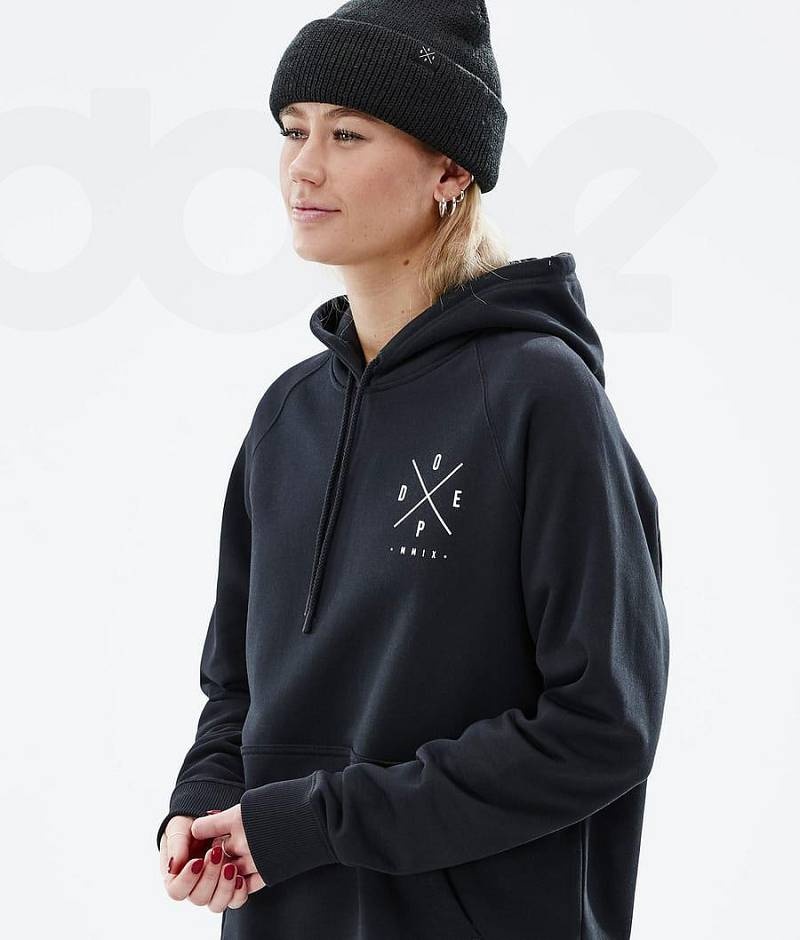 Black Women's Dope Common W Hoodies | India_D1792