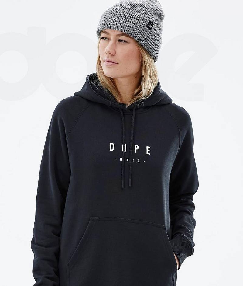 Black Women's Dope Common W Hoodies | India_D2235