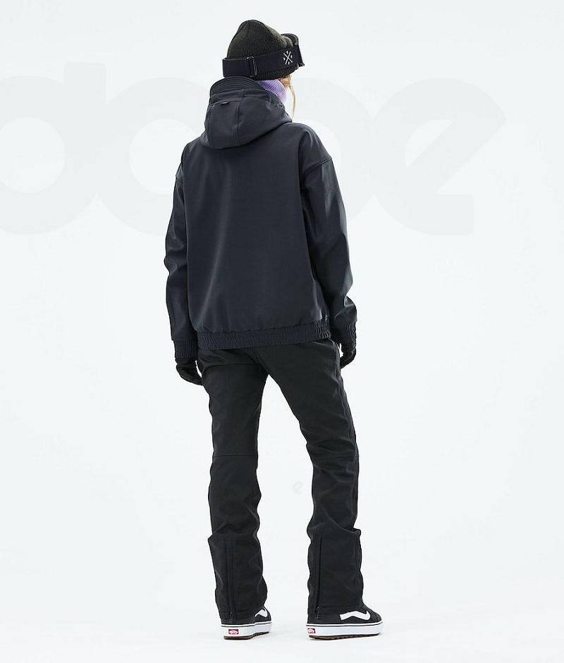 Black Women's Dope Cyclone W 2021 Snowboard Jackets | India_D2080