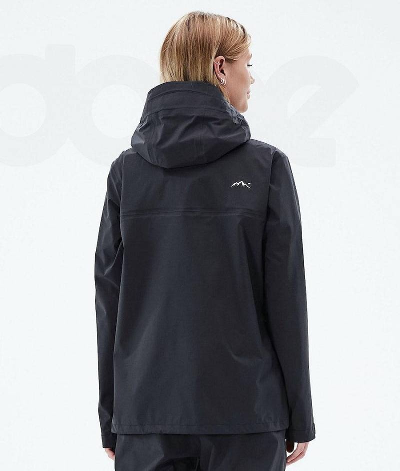 Black Women's Dope Downpour W Outdoor Jackets | India_D1692