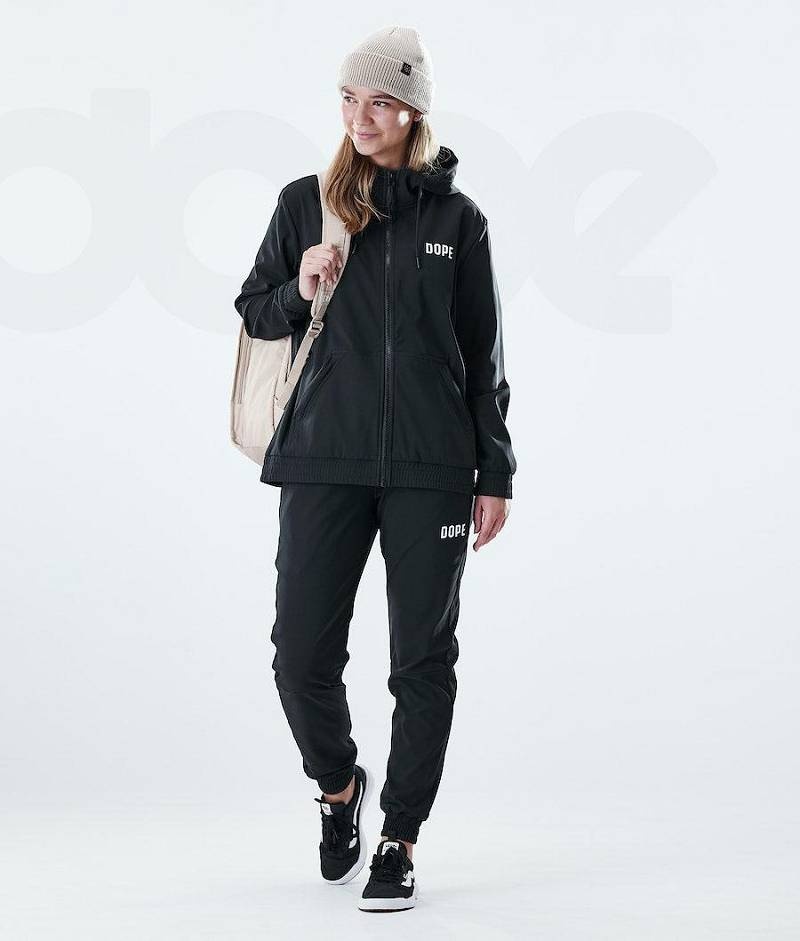 Black Women's Dope Flight W Full Zip Hoodies | India_D1090