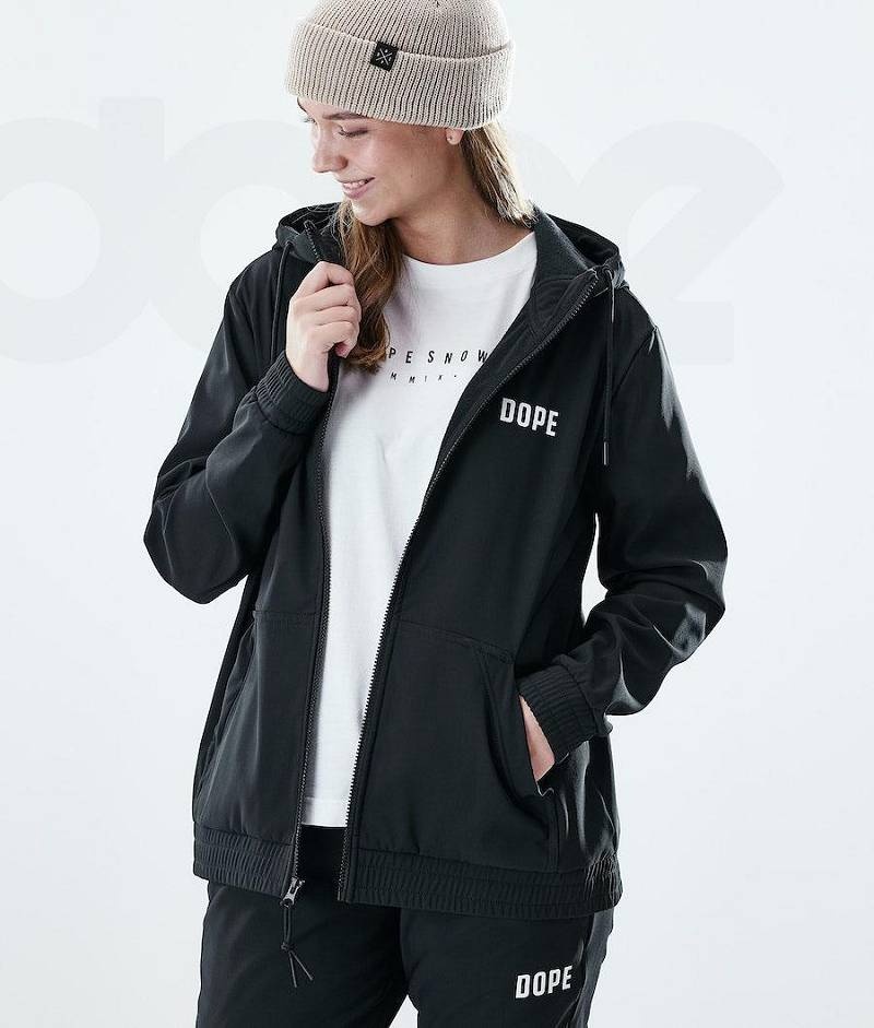 Black Women's Dope Flight W Full Zip Hoodies | India_D1090