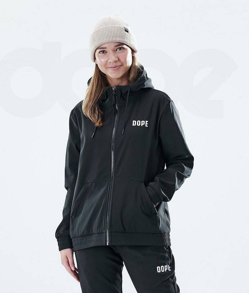 Black Women\'s Dope Flight W Full Zip Hoodies | India_D1090