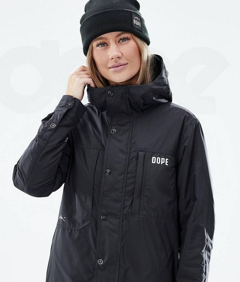 Black Women's Dope Insulated W Outdoor Jackets | India_D1815