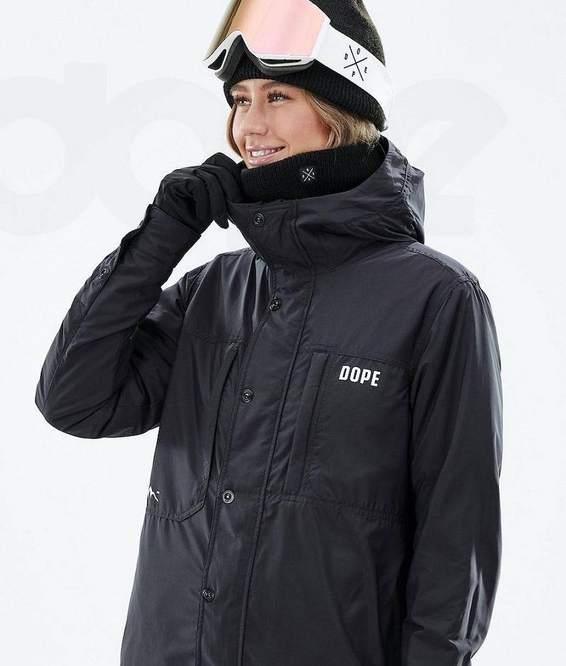 Black Women's Dope Insulated W Snowboard Jackets | India_D2473