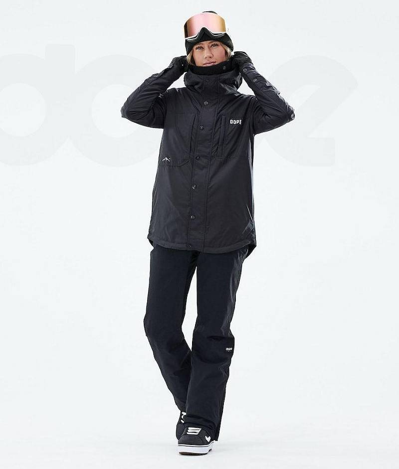 Black Women's Dope Insulated W Snowboard Jackets | India_D2473