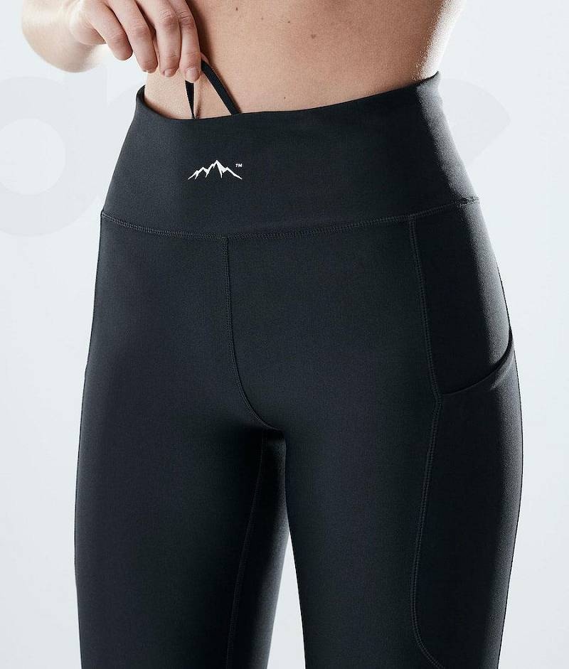 Black Women's Dope Lofty Tech Leggings | India_D1802