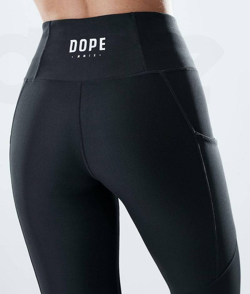 Black Women's Dope Lofty Tech Leggings | India_D1802