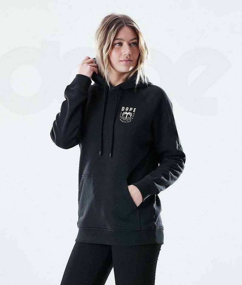 Black Women's Dope Regular Hoodies | India_D1517