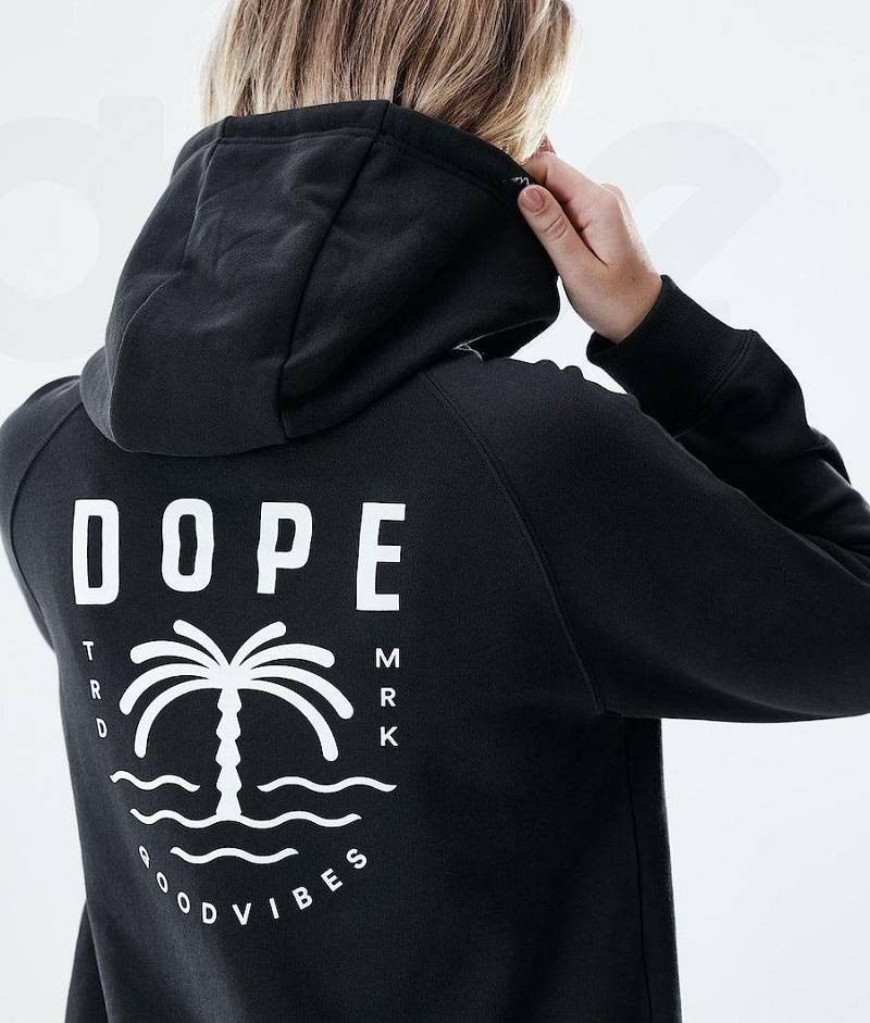 Black Women's Dope Regular Hoodies | India_D1517