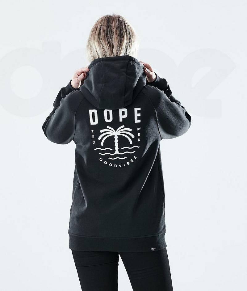 Black Women\'s Dope Regular Hoodies | India_D1517