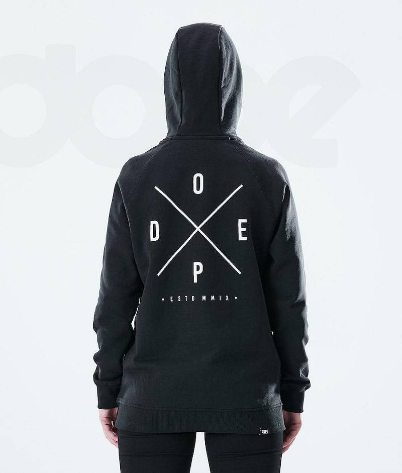 Black Women's Dope Regular Hoodies | India_D1698