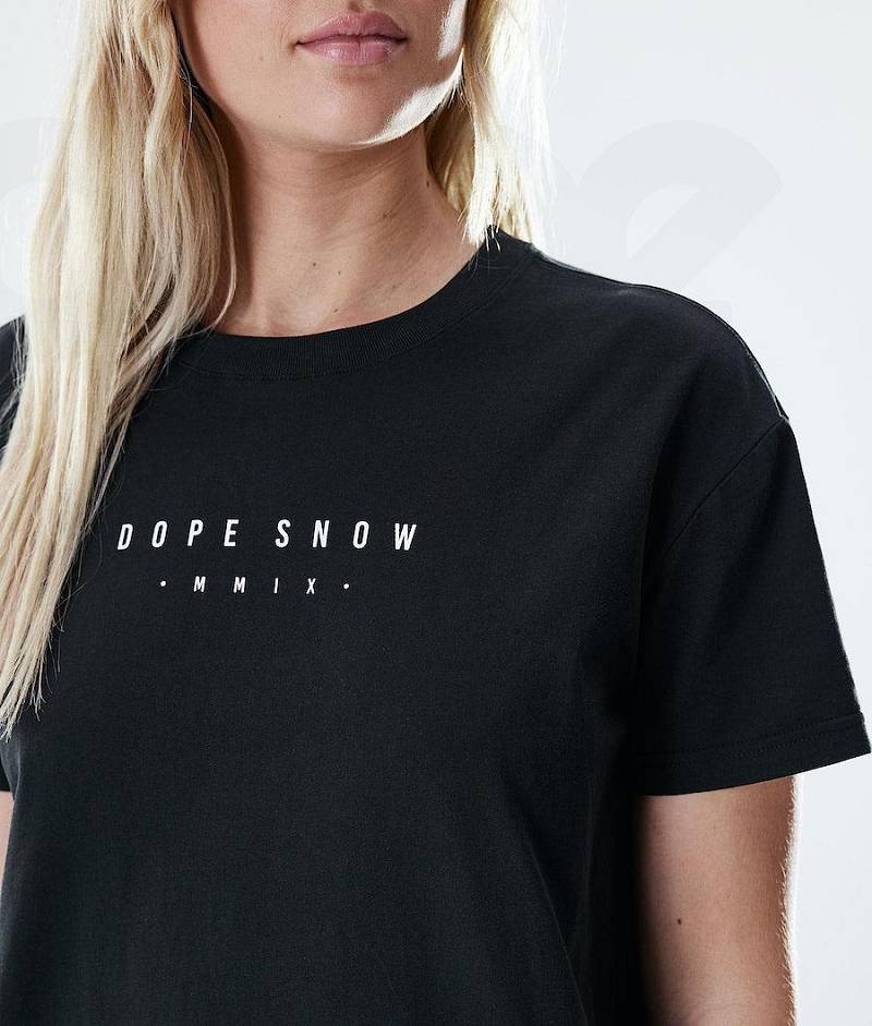 Black Women's Dope Regular T-shirts | India_D2284