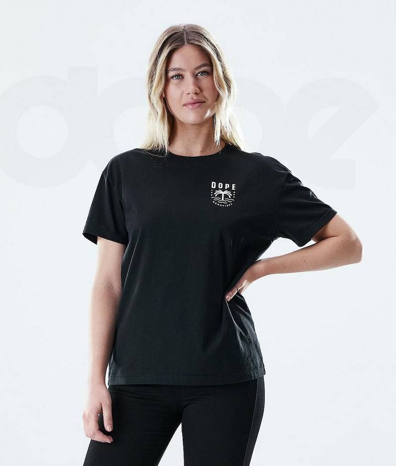 Black Women's Dope Regular T-shirts | India_D1303