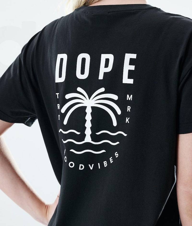 Black Women's Dope Regular T-shirts | India_D1303