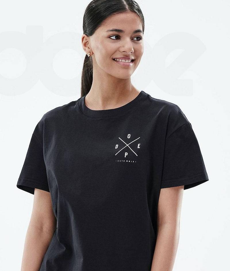 Black Women's Dope Regular T-shirts | India_D1219