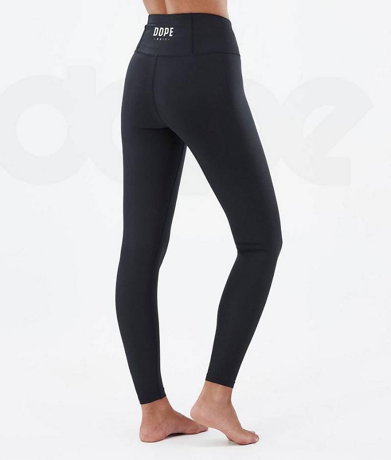 Black Women's Dope Snuggle W Base Layer Pants | India_D1377