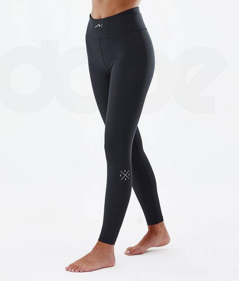 Black Women\'s Dope Snuggle W Base Layer Pants | India_D1377