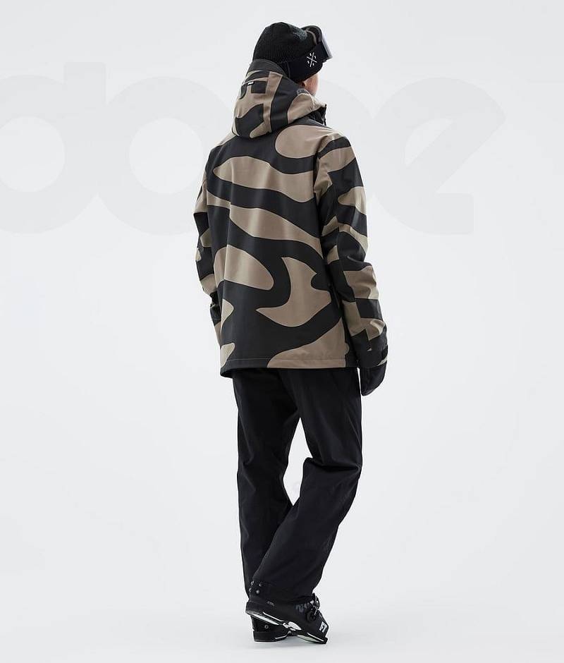 Black / Brown Men's Dope Blizzard Ski Jackets | India_D1864