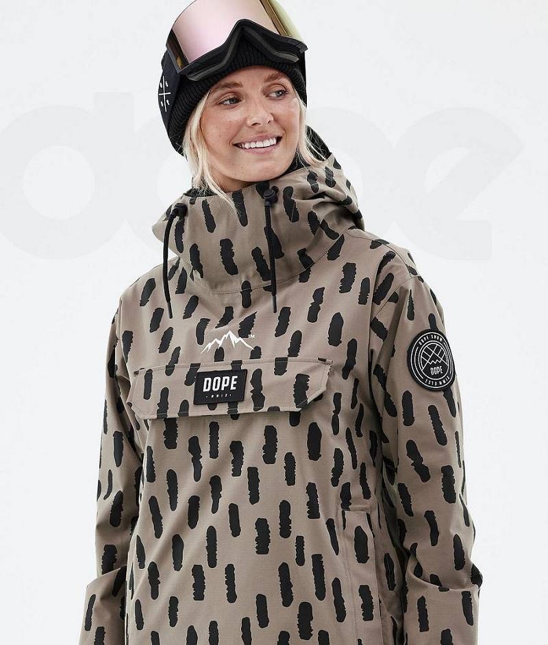 Black / Brown Women's Dope Blizzard W Ski Jackets | India_D1246