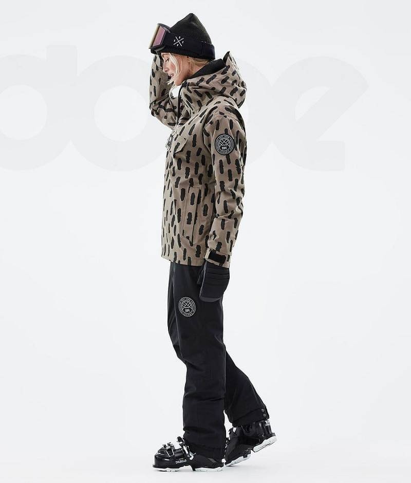 Black / Brown Women's Dope Blizzard W Ski Jackets | India_D1246