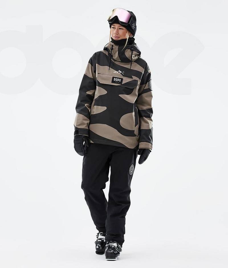 Black / Brown Women's Dope Blizzard W Ski Jackets | India_D1637