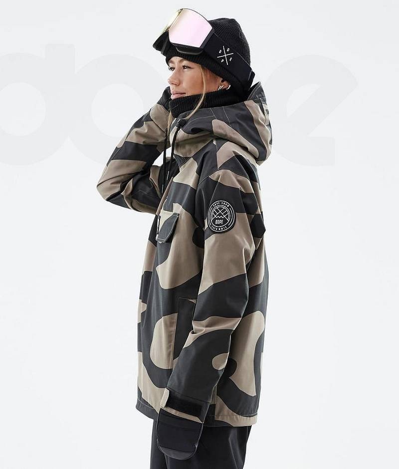 Black / Brown Women's Dope Blizzard W Ski Jackets | India_D1637