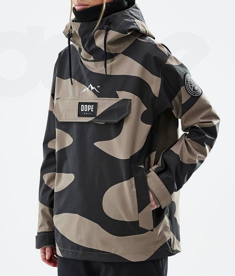 Black / Brown Women's Dope Blizzard W Ski Jackets | India_D1637