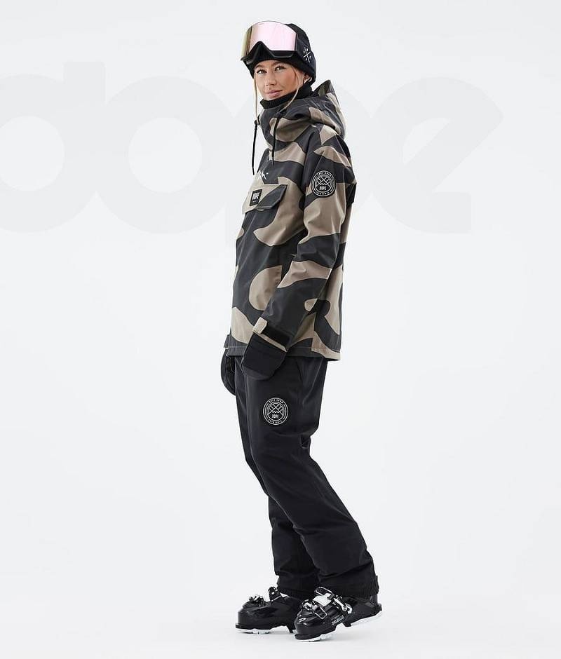 Black / Brown Women's Dope Blizzard W Ski Jackets | India_D1637