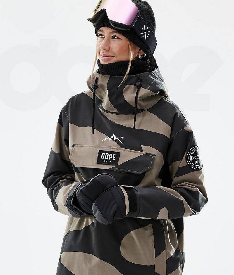 Black / Brown Women's Dope Blizzard W Snowboard Jackets | India_D2318