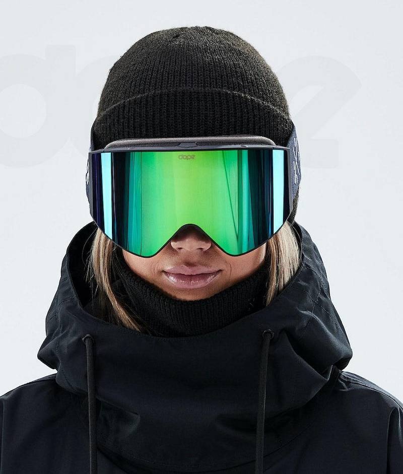 Black / Green Men's Dope Sight 2021 Goggles | India_D1735