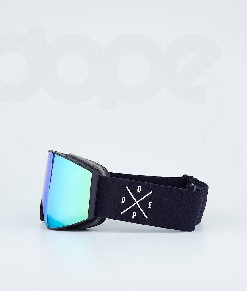 Black / Green Men's Dope Sight 2021 Goggles | India_D1735