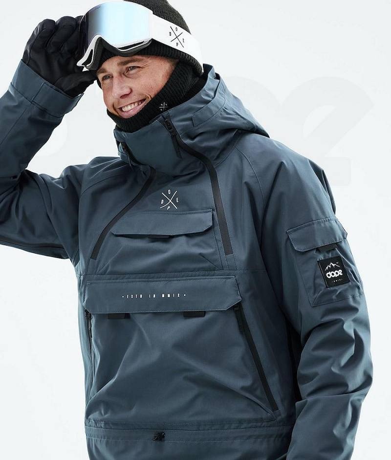 Blue Men's Dope Akin 2021 Snowboard Jackets | India_D1192