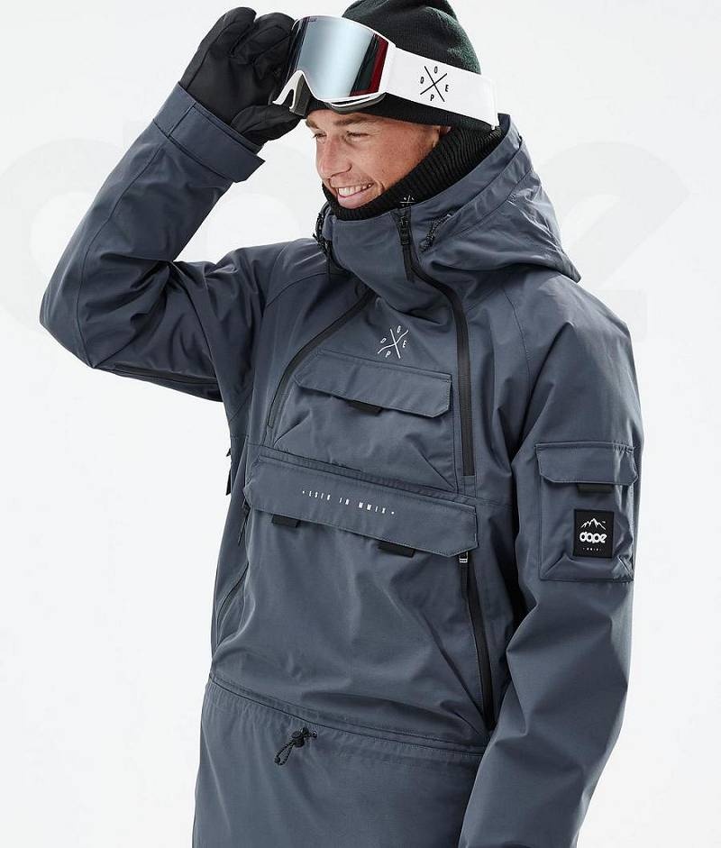 Blue Men's Dope Akin Ski Jackets | India_D1976