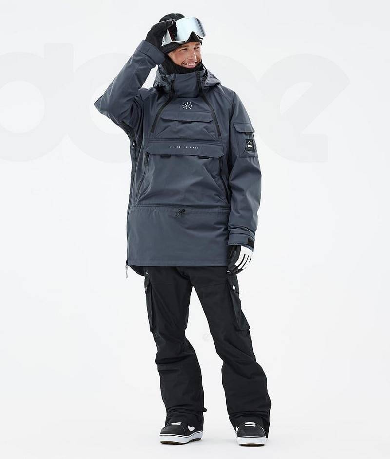 Blue Men's Dope Akin Snowboard Jackets | India_D1487