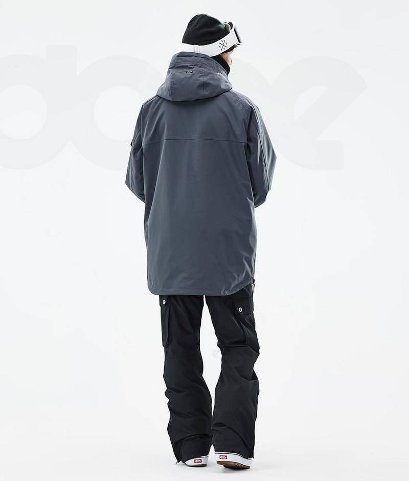 Blue Men's Dope Akin Snowboard Jackets | India_D1487