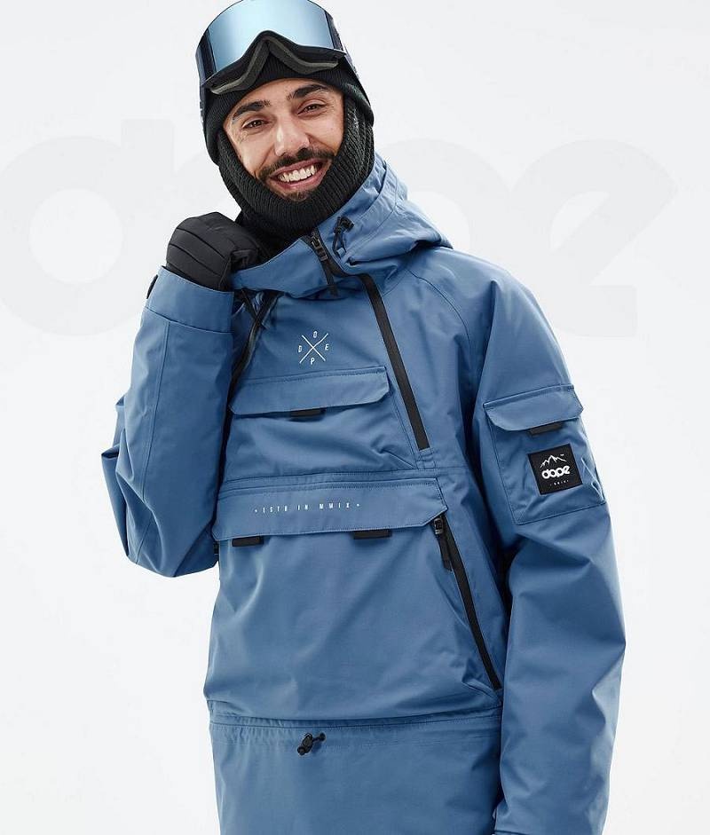 Blue Men's Dope Akin Snowboard Jackets | India_D2144