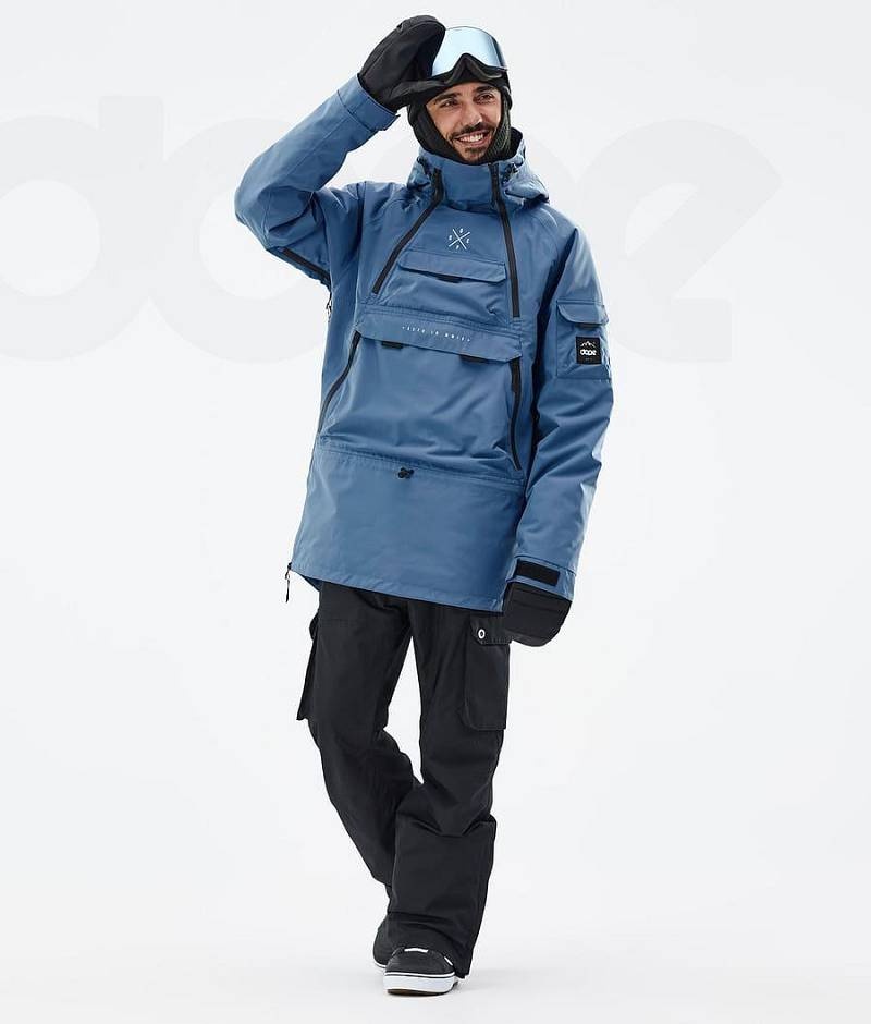 Blue Men's Dope Akin Snowboard Jackets | India_D2144