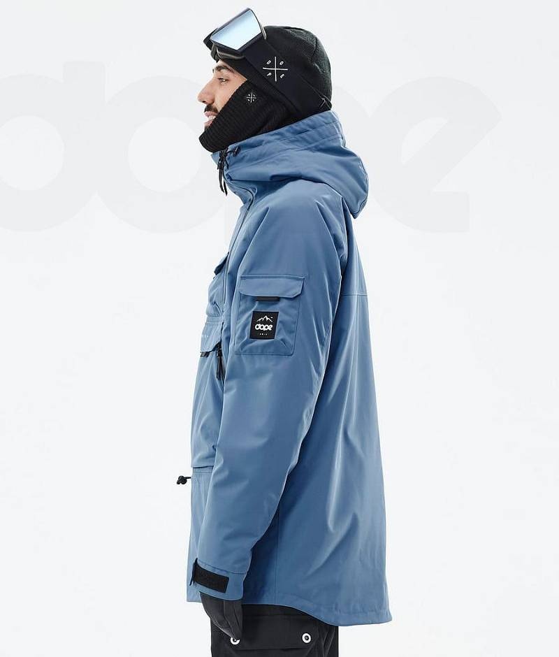 Blue Men's Dope Akin Snowboard Jackets | India_D2144