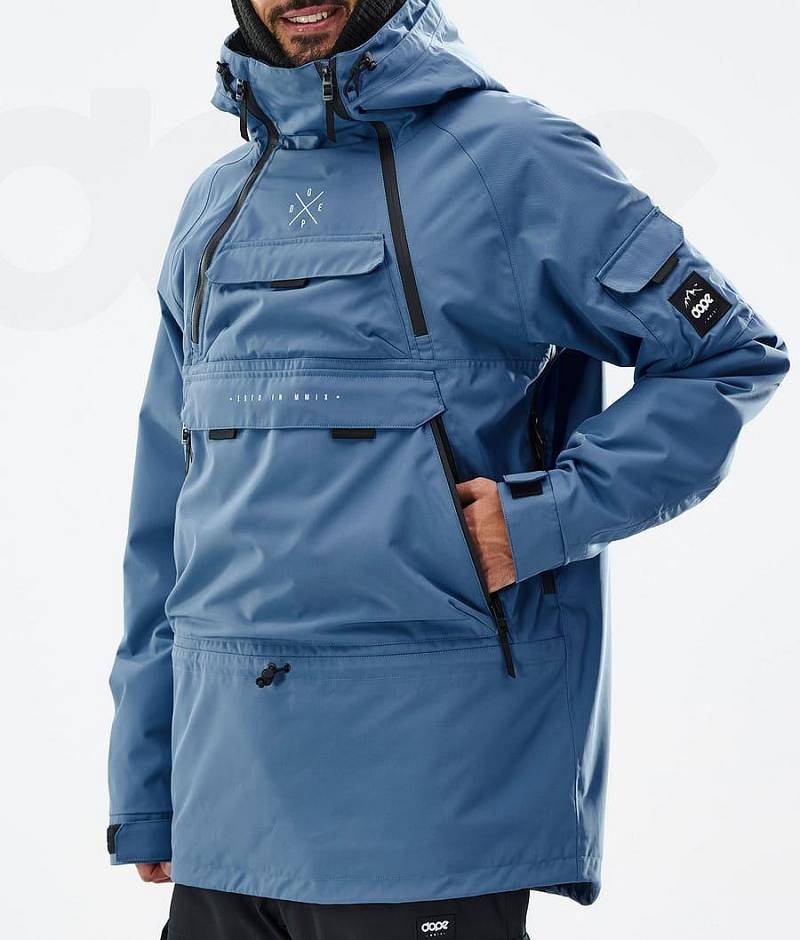 Blue Men's Dope Akin Snowboard Jackets | India_D2144