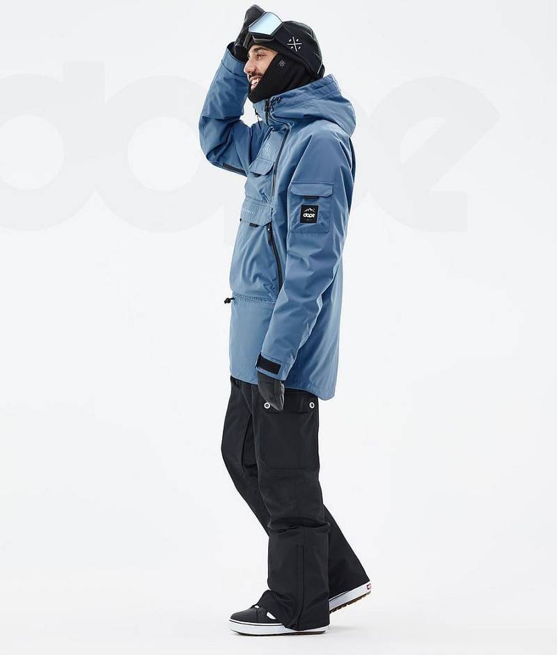 Blue Men's Dope Akin Snowboard Jackets | India_D2144