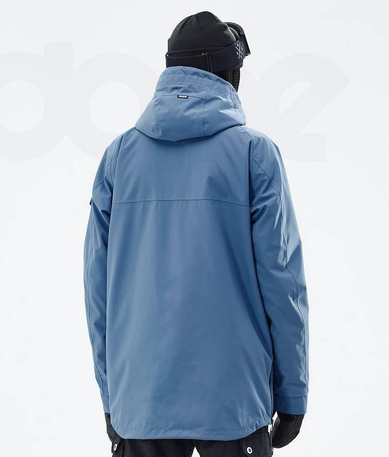 Blue Men's Dope Akin Snowboard Jackets | India_D2144