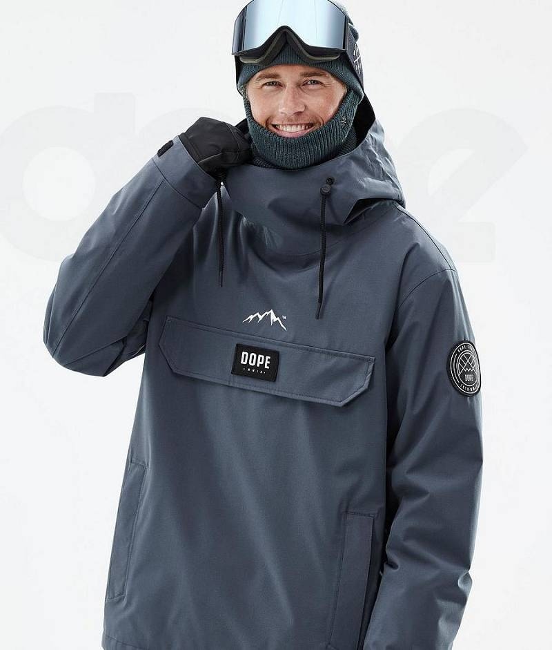 Blue Men's Dope Blizzard Ski Jackets | India_D1041