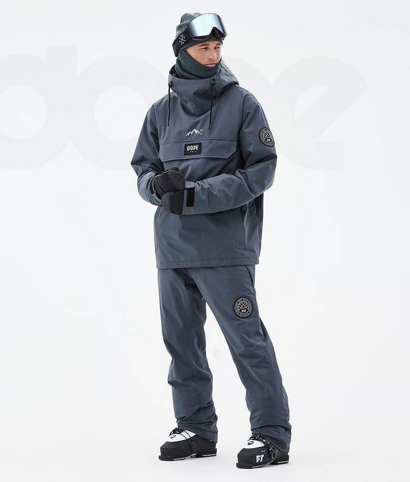 Blue Men's Dope Blizzard Ski Jackets | India_D1041