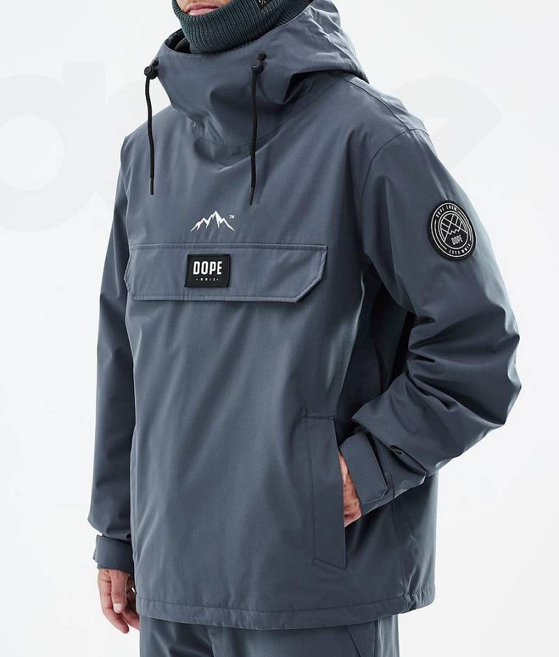 Blue Men's Dope Blizzard Ski Jackets | India_D1041