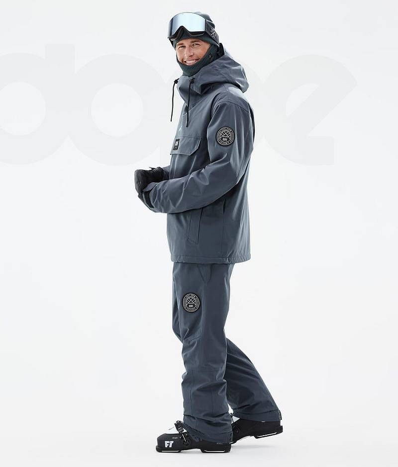 Blue Men's Dope Blizzard Ski Jackets | India_D1041