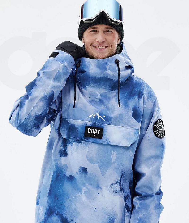 Blue Men's Dope Blizzard Ski Jackets | India_D2025