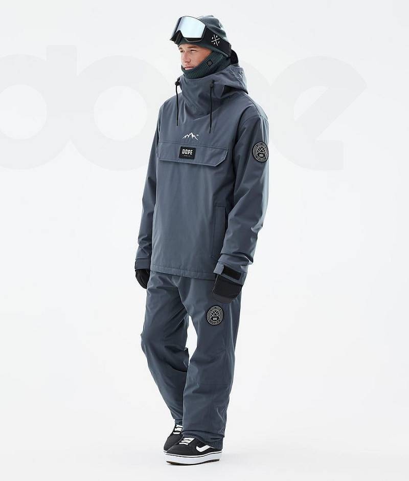 Blue Men's Dope Blizzard Snowboard Jackets | India_D1454