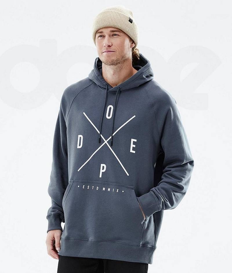 Blue Men\'s Dope Common Hoodies | India_D2442